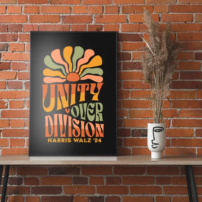 Unity Over Division Kamala Harris Tim Walz 2024 Poster