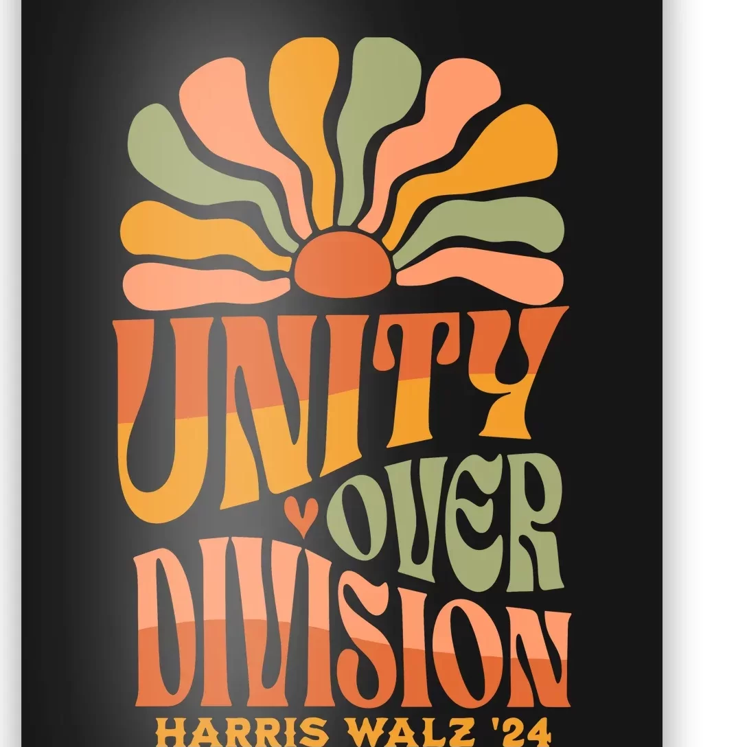 Unity Over Division Kamala Harris Tim Walz 2024 Poster