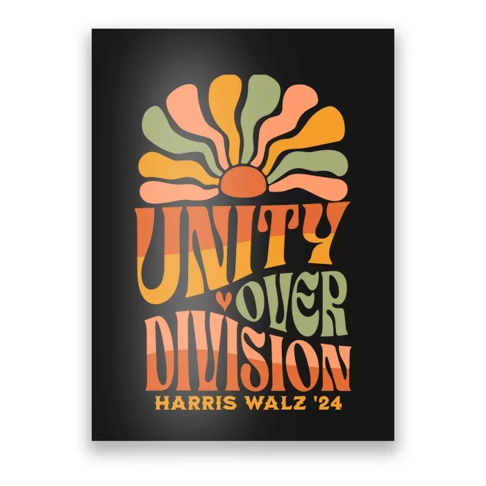 Unity Over Division Kamala Harris Tim Walz 2024 Poster