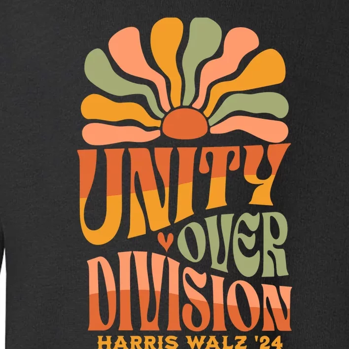 Unity Over Division Kamala Harris Tim Walz 2024 Toddler Sweatshirt