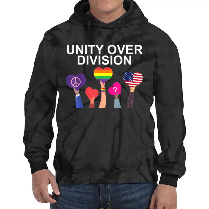 Unity Over Division Harris Walz For President 2024 Tie Dye Hoodie