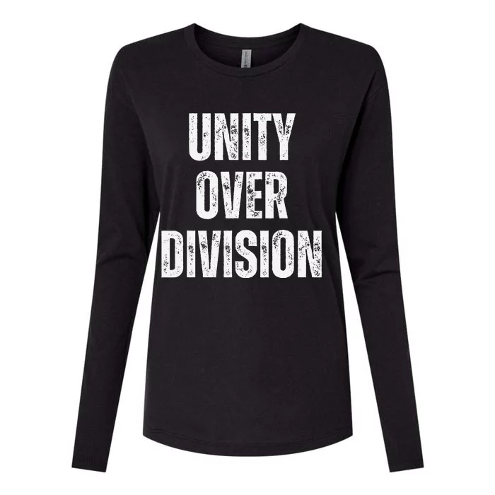 Unity Over Division 2024 Womens Cotton Relaxed Long Sleeve T-Shirt