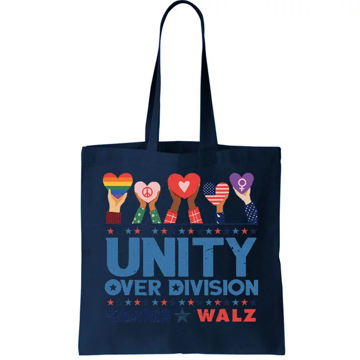 Unity Over Division Harris Walz 2024 Tote Bag