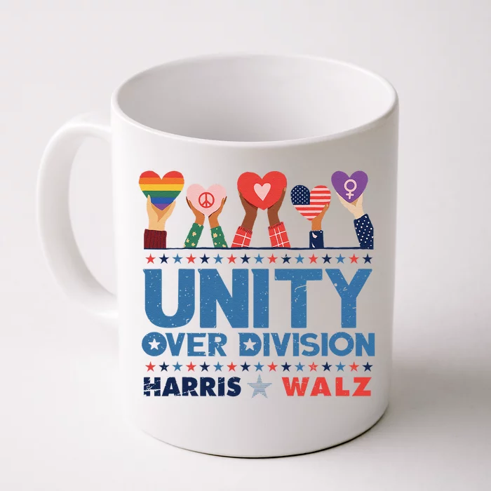 Unity Over Division Harris Walz 2024 Front & Back Coffee Mug