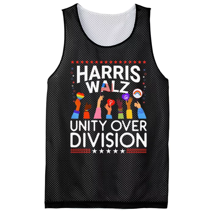 Unity Over Division Harris Walz 2024 Mesh Reversible Basketball Jersey Tank