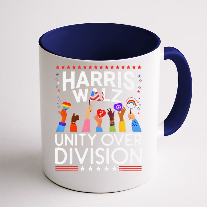 Unity Over Division Harris Walz 2024 Front & Back Coffee Mug