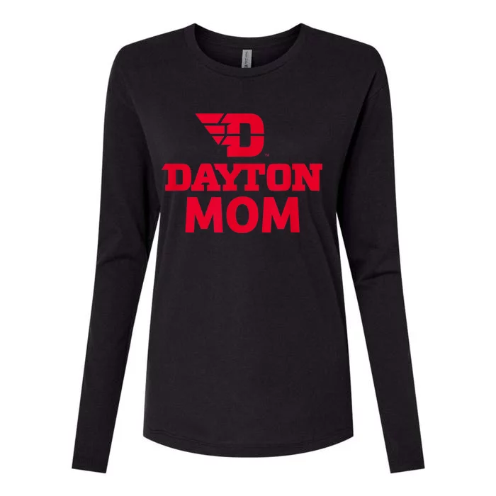 University Of Dayton Flyers Mom Womens Cotton Relaxed Long Sleeve T-Shirt