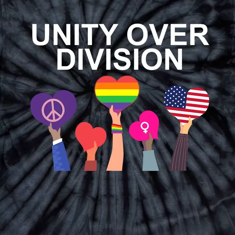 Unity Over Division Harris Walz For President 2024 Tie-Dye T-Shirt