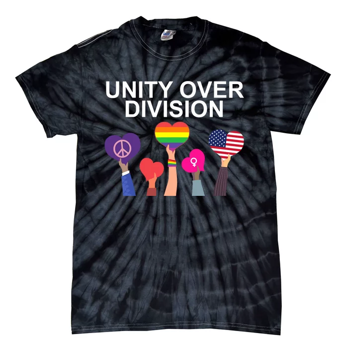 Unity Over Division Harris Walz For President 2024 Tie-Dye T-Shirt