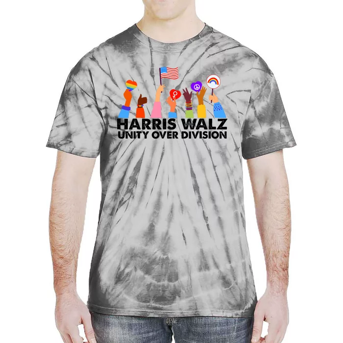 Unity Over Division Harris Walz 2024 Tie-Dye T-Shirt