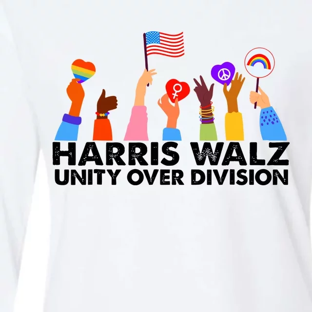 Unity Over Division Harris Walz 2024 Womens Cotton Relaxed Long Sleeve T-Shirt