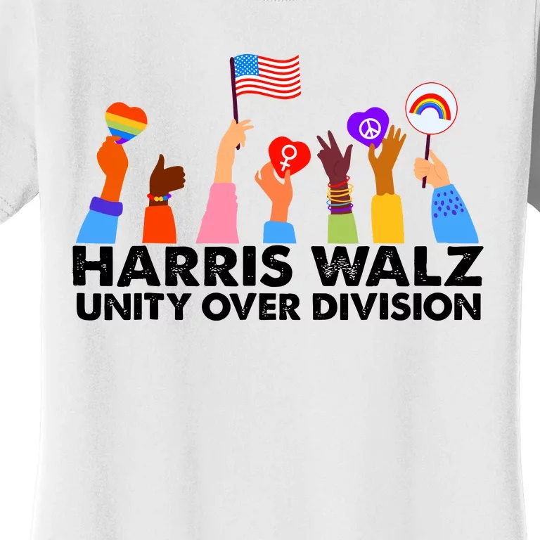 Unity Over Division Harris Walz 2024 Women's T-Shirt