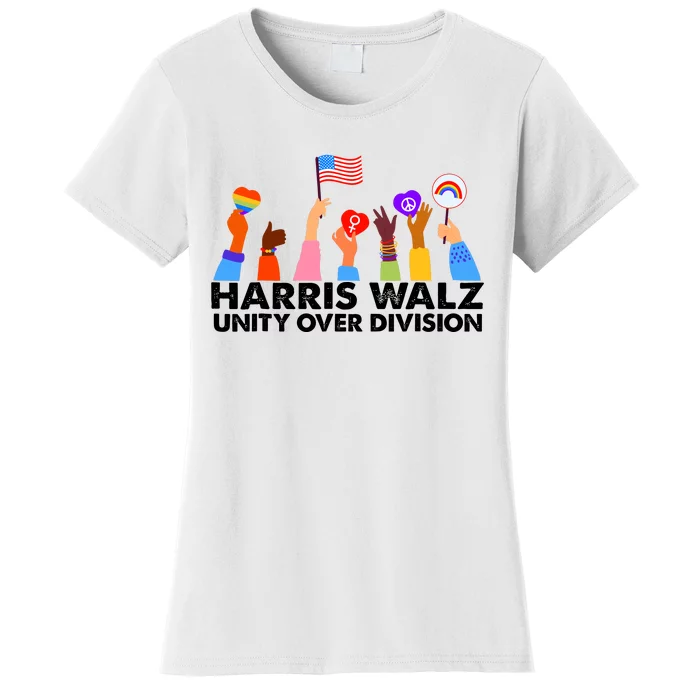 Unity Over Division Harris Walz 2024 Women's T-Shirt