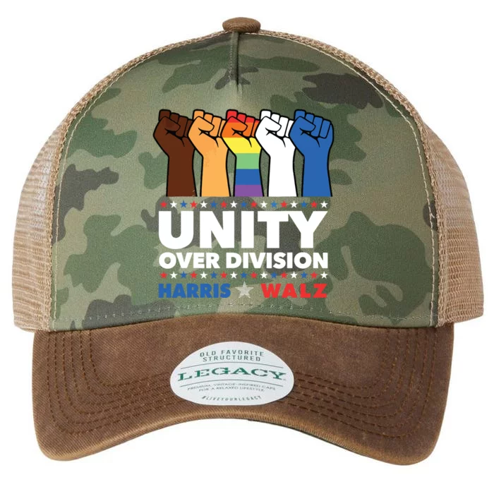 Unity Over Division Harris Walz 2024 Legacy Tie Dye Trucker Hat