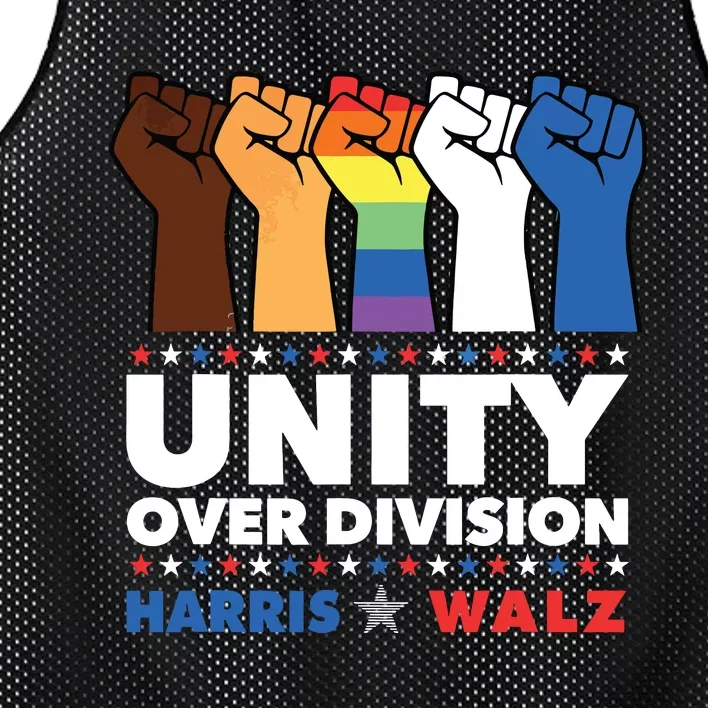 Unity Over Division Harris Walz 2024 Mesh Reversible Basketball Jersey Tank