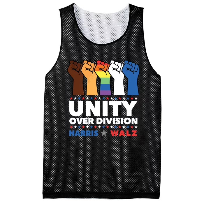 Unity Over Division Harris Walz 2024 Mesh Reversible Basketball Jersey Tank