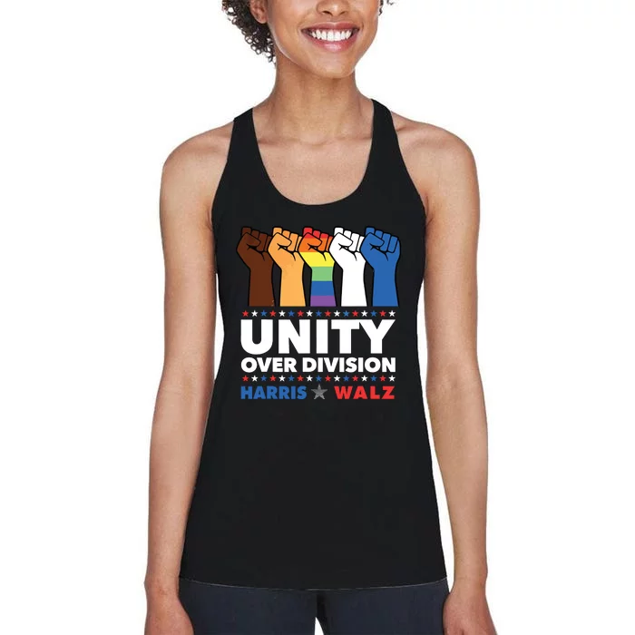 Unity Over Division Harris Walz 2024 Women's Racerback Tank