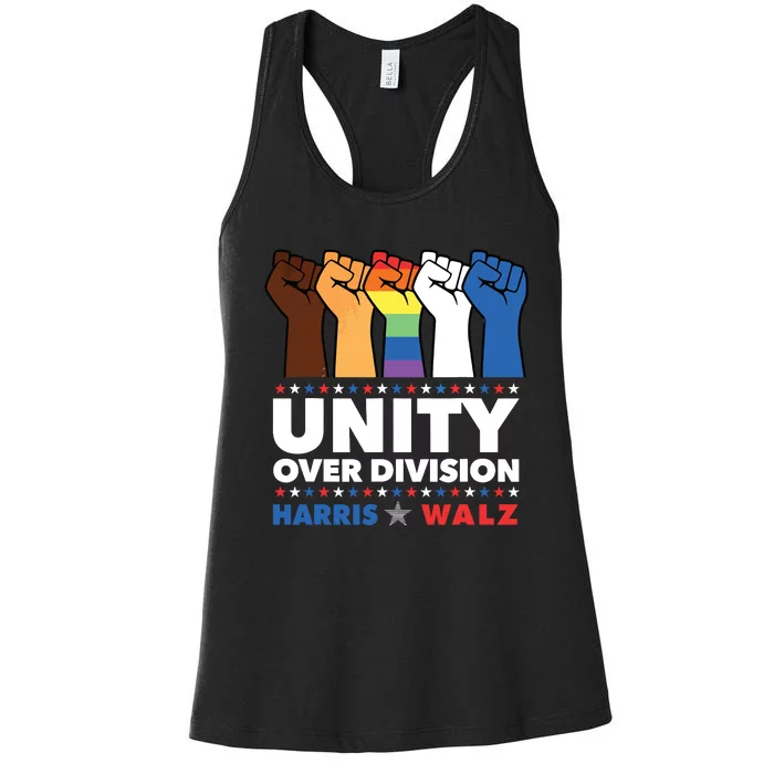 Unity Over Division Harris Walz 2024 Women's Racerback Tank