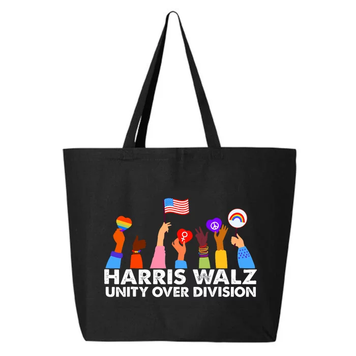 Unity Over Division Harris Walz 2024 25L Jumbo Tote