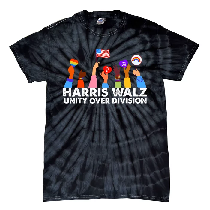 Unity Over Division Harris Walz 2024 Tie-Dye T-Shirt