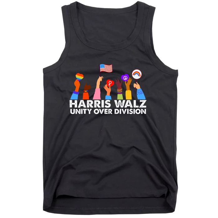 Unity Over Division Harris Walz 2024 Tank Top