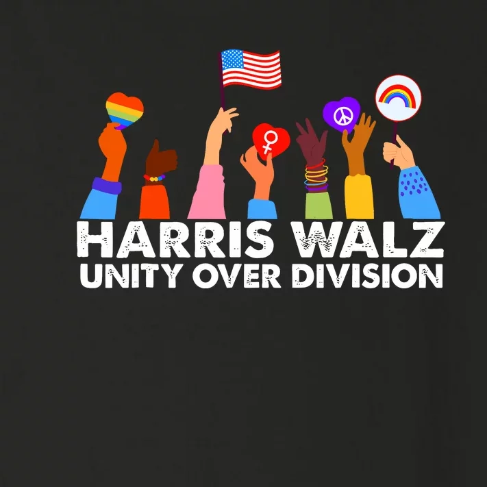 Unity Over Division Harris Walz 2024 Toddler Long Sleeve Shirt