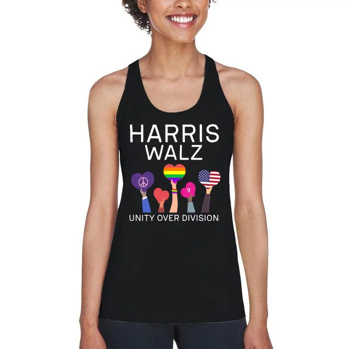 Unity Over Division Harris Walz 2024 Women's Racerback Tank