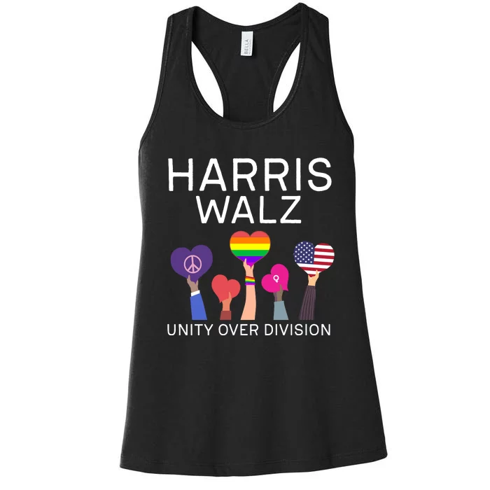 Unity Over Division Harris Walz 2024 Women's Racerback Tank