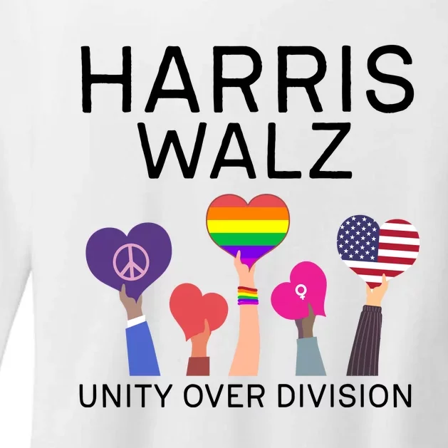 Unity Over Division Harris Walz 2024 Womens CVC Long Sleeve Shirt