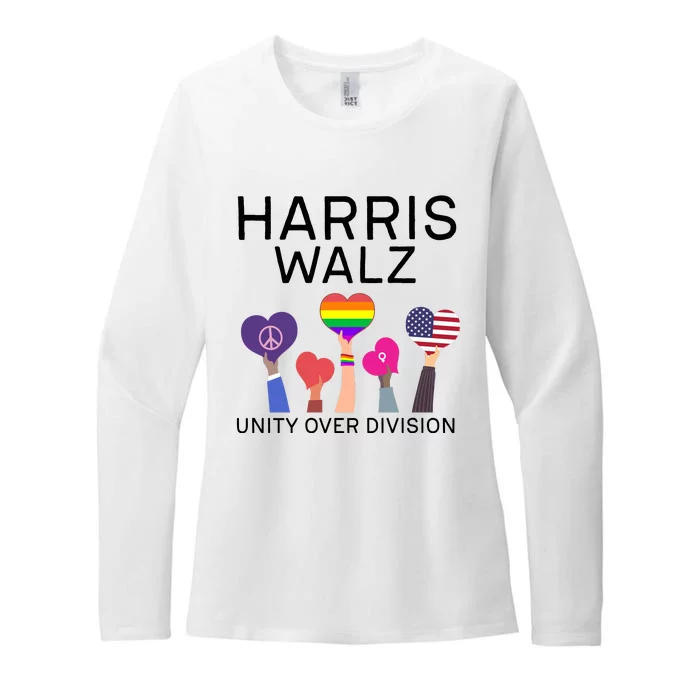 Unity Over Division Harris Walz 2024 Womens CVC Long Sleeve Shirt