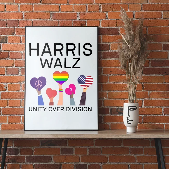 Unity Over Division Harris Walz 2024 Poster