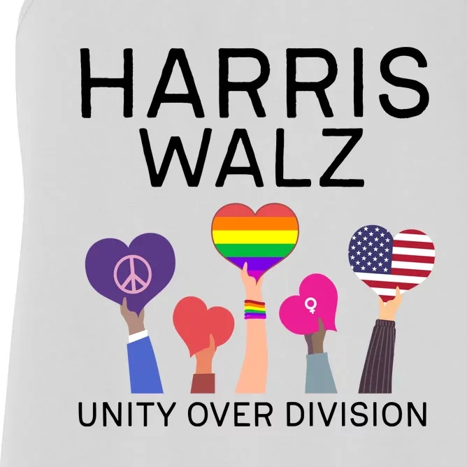 Unity Over Division Harris Walz 2024 Women's Racerback Tank