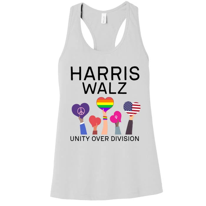 Unity Over Division Harris Walz 2024 Women's Racerback Tank