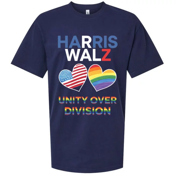 Unity Over Division: Elect Harriswalz Gift Sueded Cloud Jersey T-Shirt