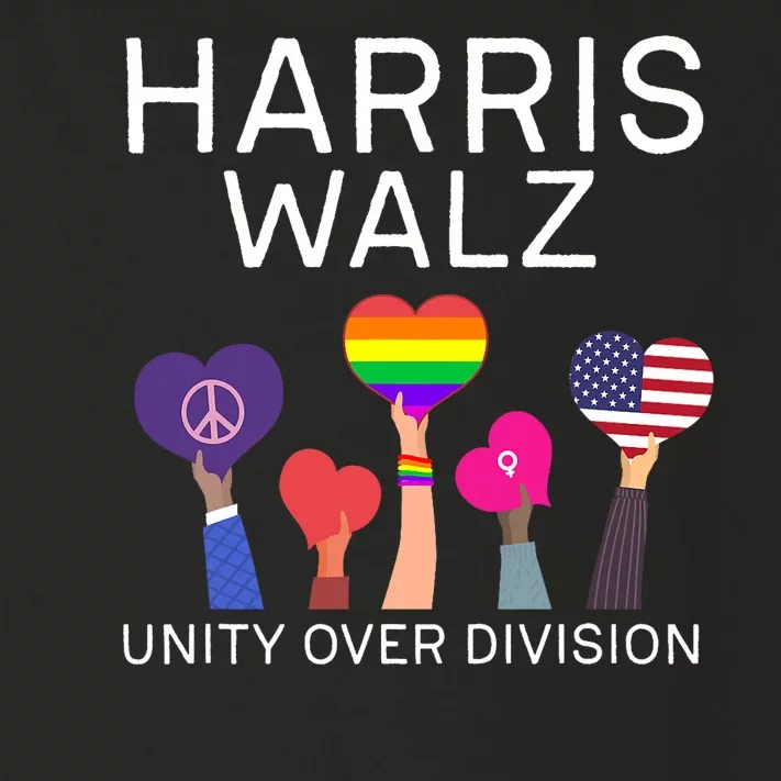 Unity Over Division Harris Walz 2024 Toddler Long Sleeve Shirt