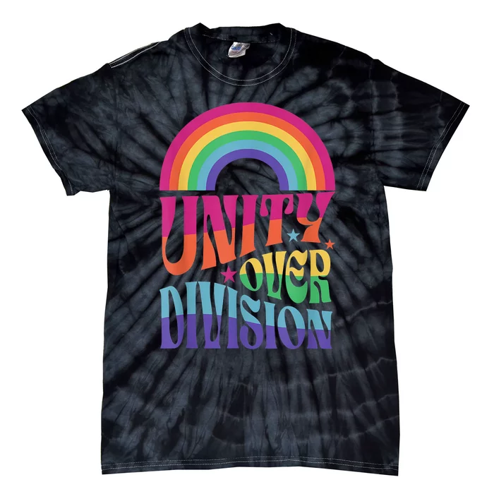 Unity Over Division Harris Walz 2024 Tie-Dye T-Shirt