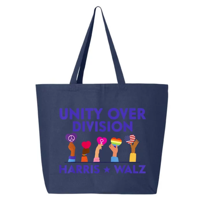 Unity Over Division Harris Walz 2024 25L Jumbo Tote