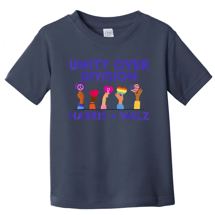 Unity Over Division Harris Walz 2024 Toddler T-Shirt