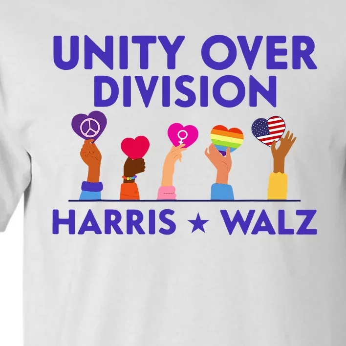 Unity Over Division Harris Waltz 2024 Tall T-Shirt