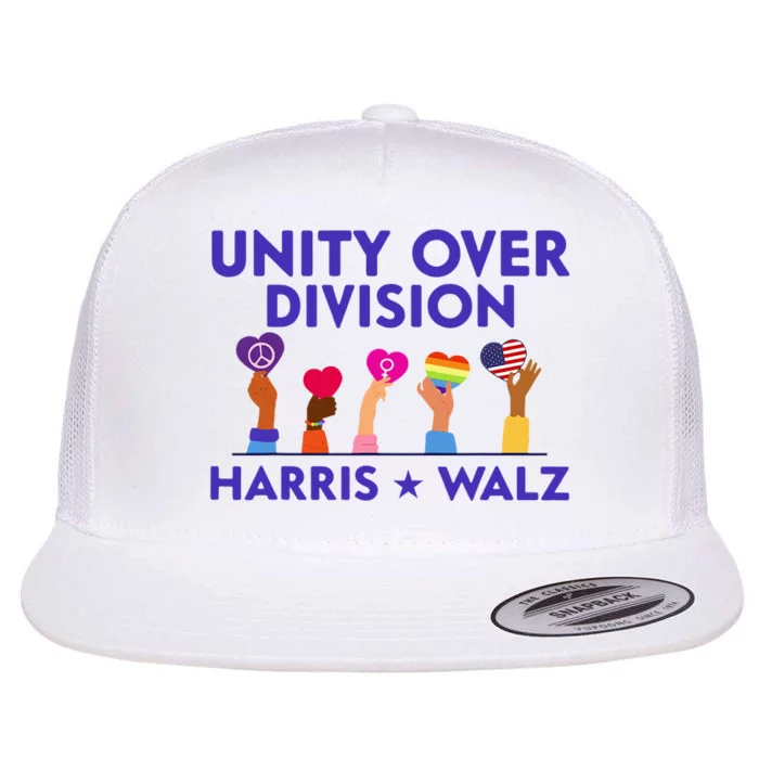 Unity Over Division Harris Waltz 2024 Flat Bill Trucker Hat