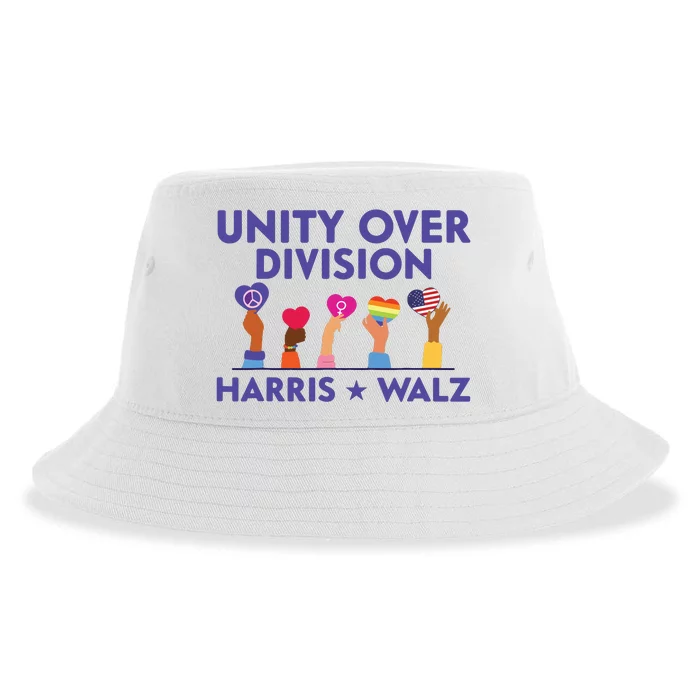 Unity Over Division Harris Walz 2024 Sustainable Bucket Hat