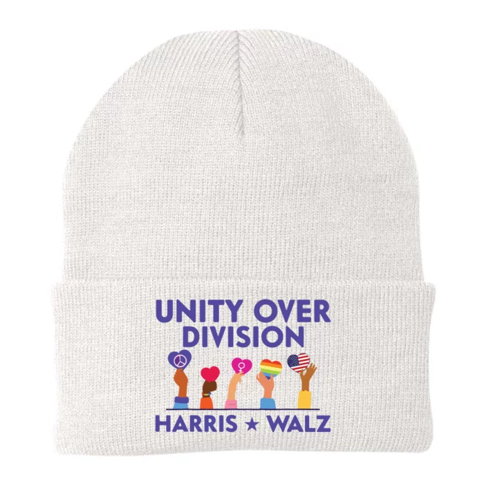 Unity Over Division Harris Walz 2024 Knit Cap Winter Beanie