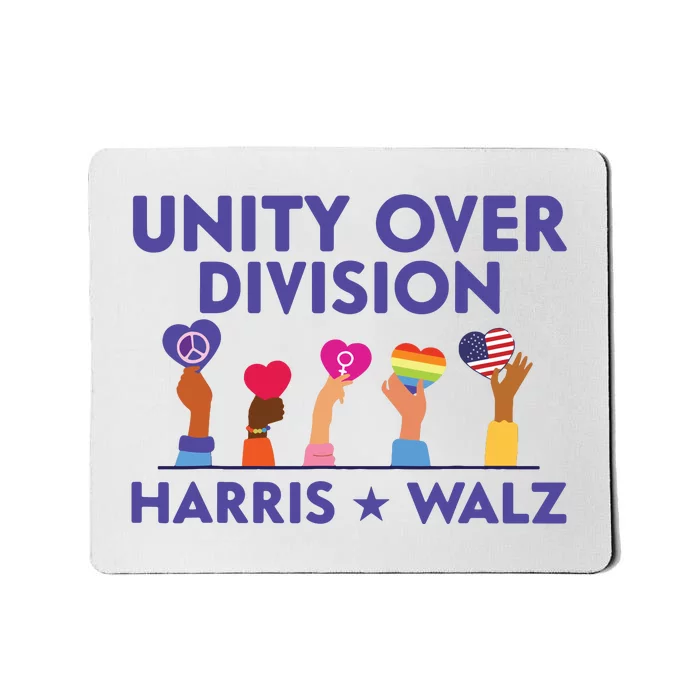 Unity Over Division Harris Walz 2024 Mousepad