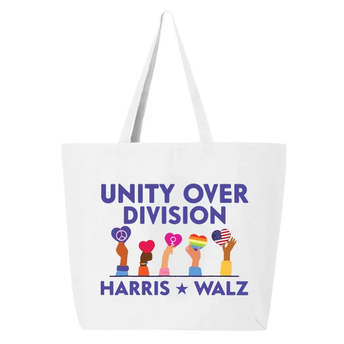 Unity Over Division Harris Walz 2024 25L Jumbo Tote