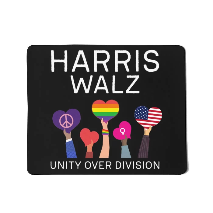 Unity Over Division Harris Walz For President 2024 Gift Mousepad