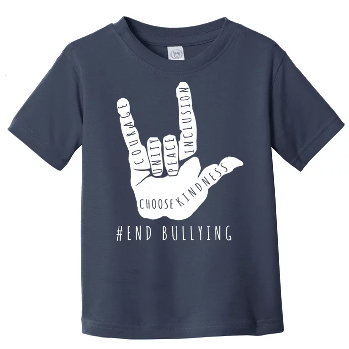 Unity Orange Day End Bullying Love Sign Language Toddler T-Shirt