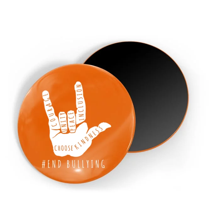 Unity Orange Day End Bullying Love Sign Language Magnet