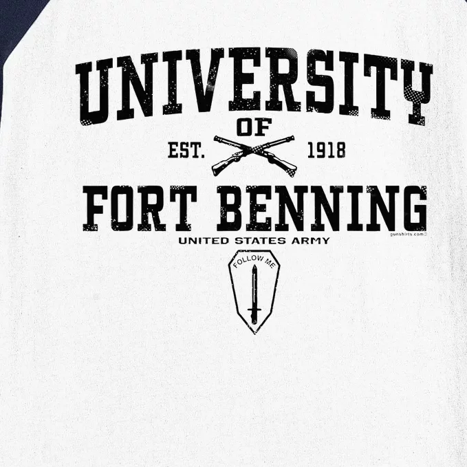 U.N.I.V.E.R.S.I.T.Y Of Fort Benning Army Infantry Home Baseball Sleeve Shirt