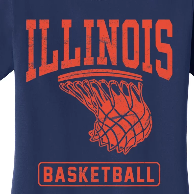 Illinois Fighting Illini Old School Basketball Ringspun T-Shirt