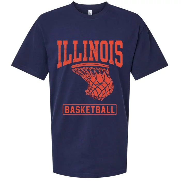 University of Illinois Fighting Illini Basketball Sueded Cloud Jersey T-Shirt